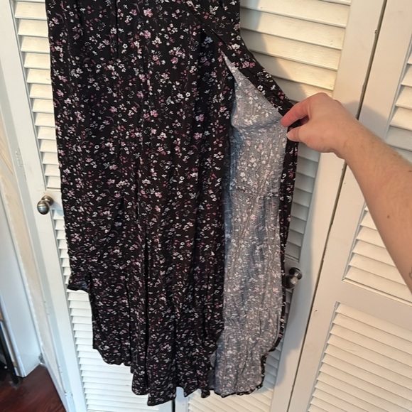 Women’s Xhiliration Floral Black Tank Jumpsuit size large - Picture 4 of 7